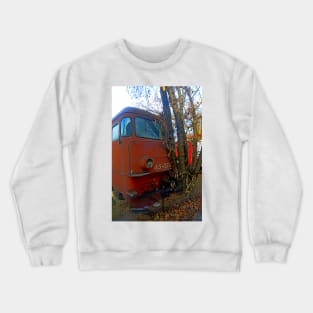 Disused loco, Romania Crewneck Sweatshirt